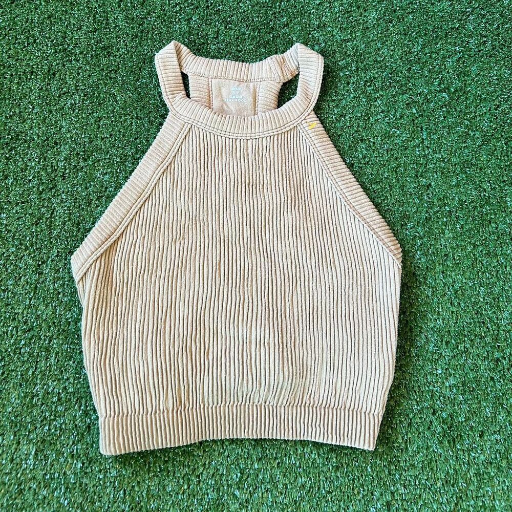 Aerie Women's Tan and Cream Vest